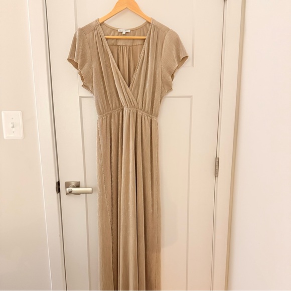 Baltic Born Gold Athena Pleated Maxi Dress - Picture 2 of 6